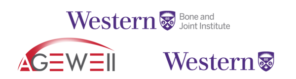 Western University, Bone and Joint Institute and AgeWell Logos
